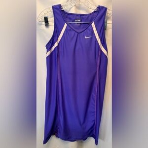 Nike Dri-Fit Size XS Tennis Dress Built In Bra Purple White Athleisure